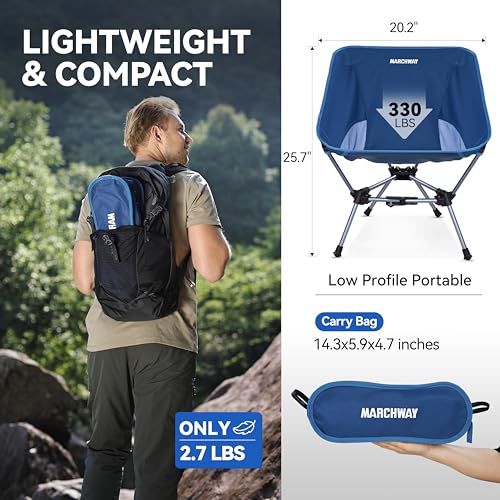 Lightweight Folding High Back Camping Chair with Head Support K99070