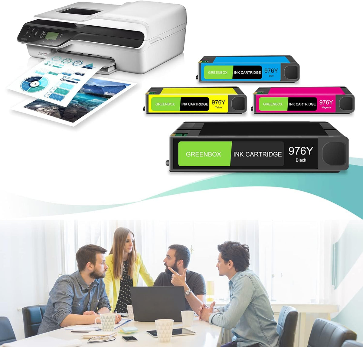 Remanufactured Ink Cartridge Replacement 1 Black 1 Cyan 1 Magenta 1 Yellow Y69626