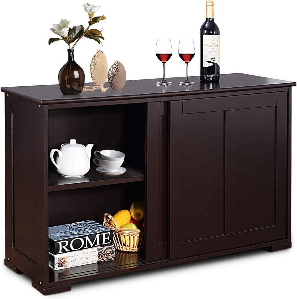 Espresso Sideboard with Sliding Door B997542