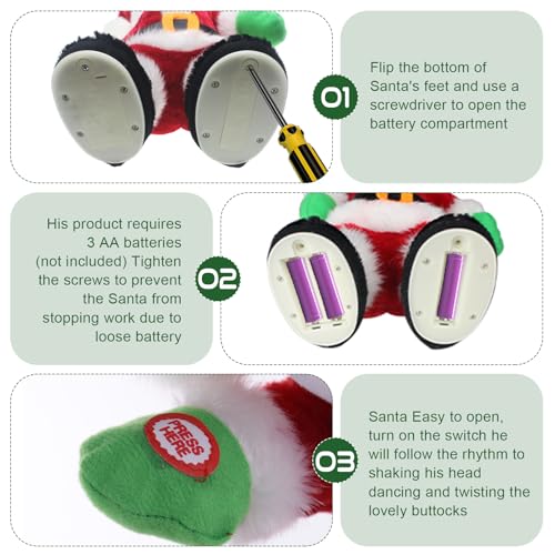 Animated Singing Santa Claus Toys U2684