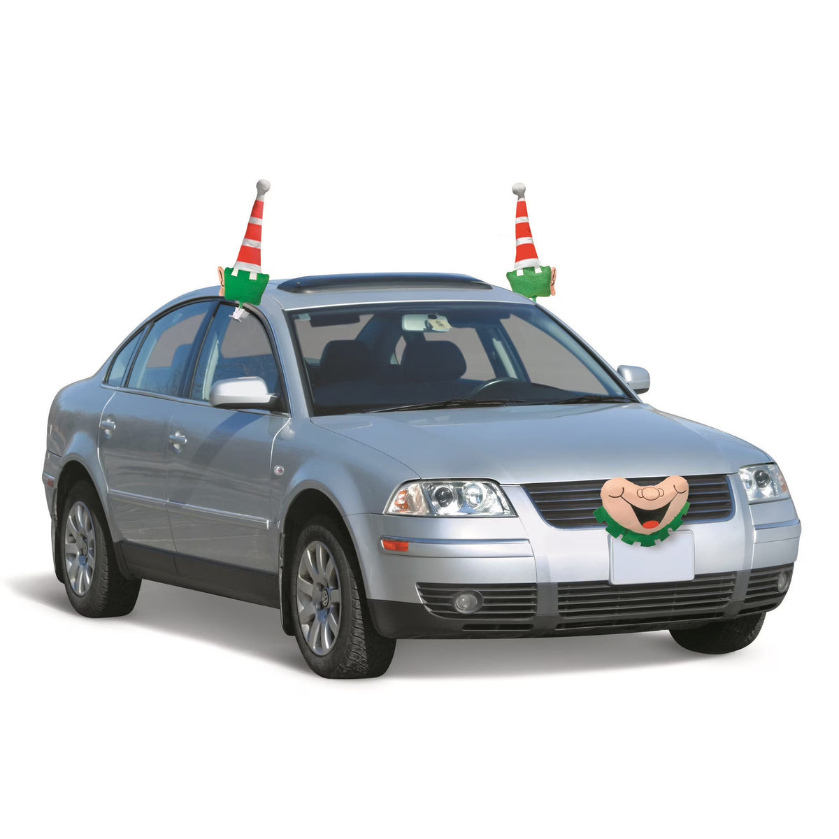 Red and Green Elf Christmas Car Decorating Kit D9108