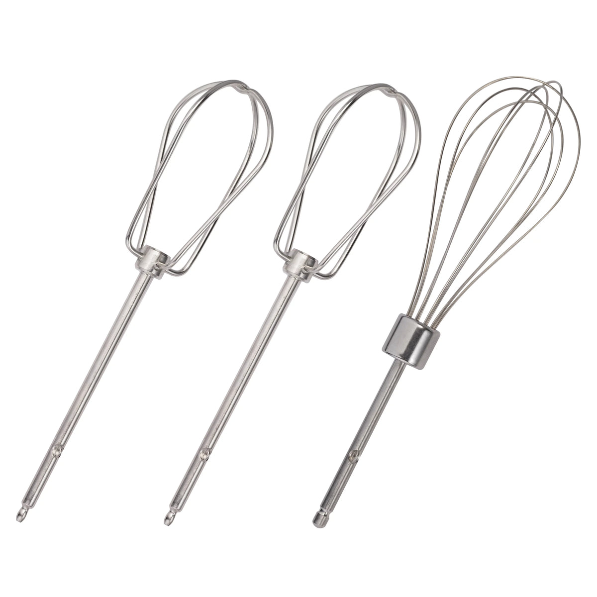 White Electric Hand Mixer with Wire Beaters and Whisk E6487