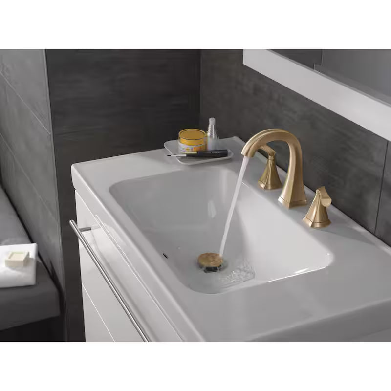 8 in. Widespread Double Handle Bathroom Faucet in Champagne Bronze A633