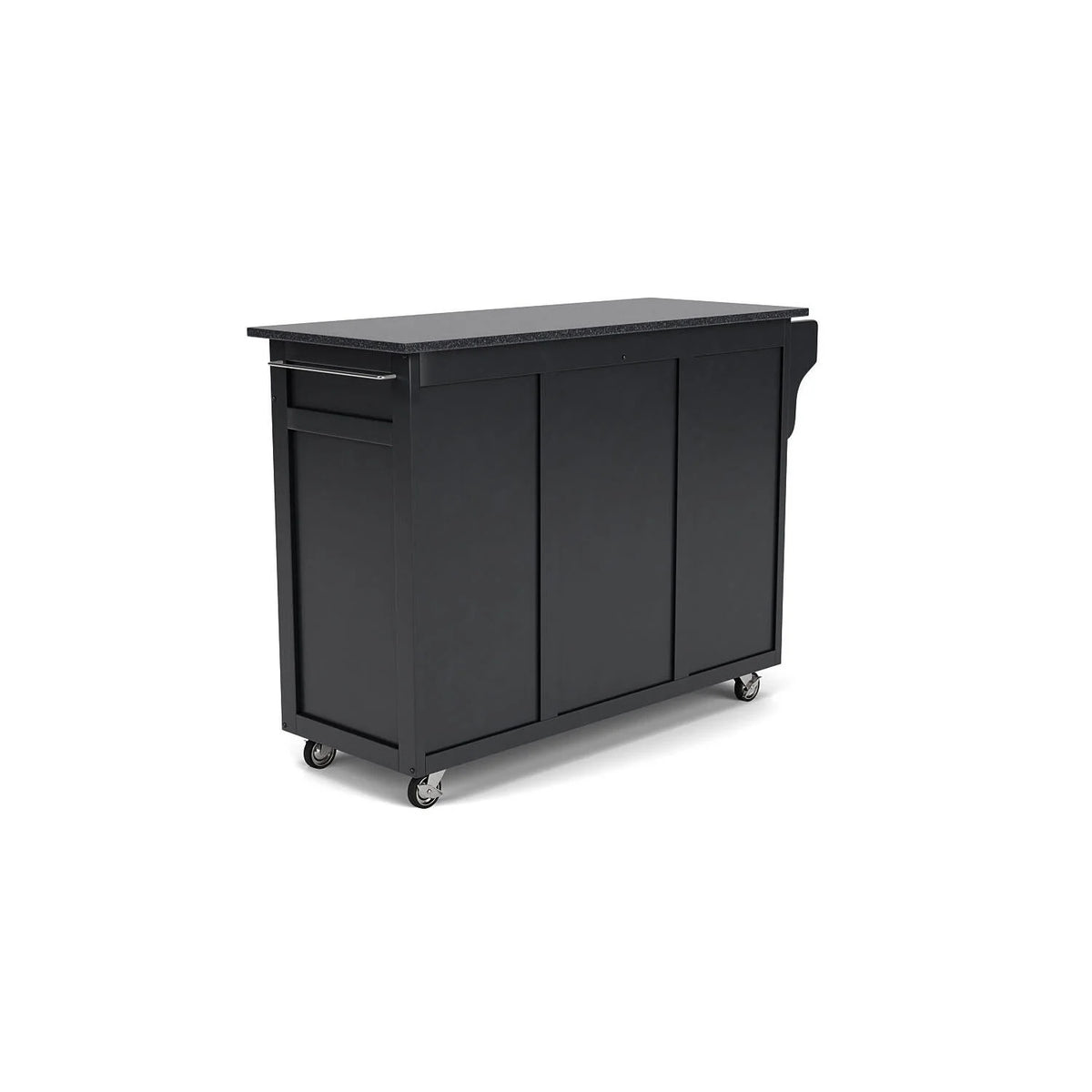 Black Wood Rolling Kitchen Cart G4225