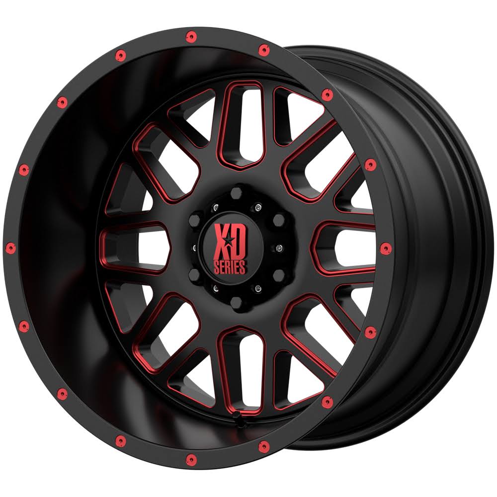 Black & Red Grenade Wheel D32359