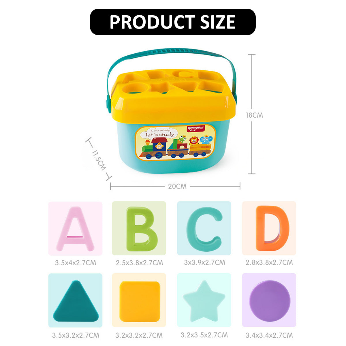 Shape Sorter Baby And Toddler Toys With Abc And Colorful Shapes Blocks Y897736