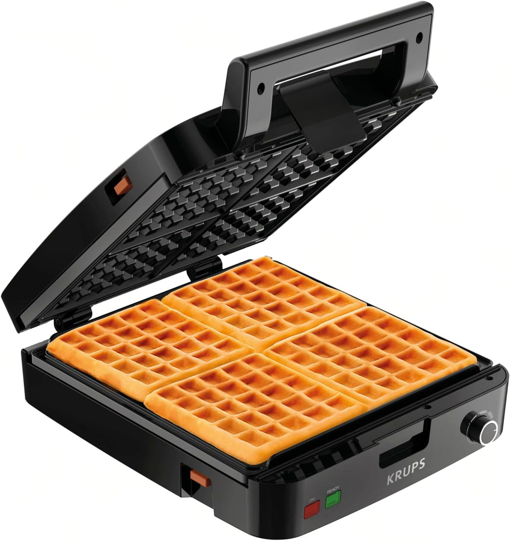 Stainless Steel 4 Slice Belgian Waffle Maker O341617