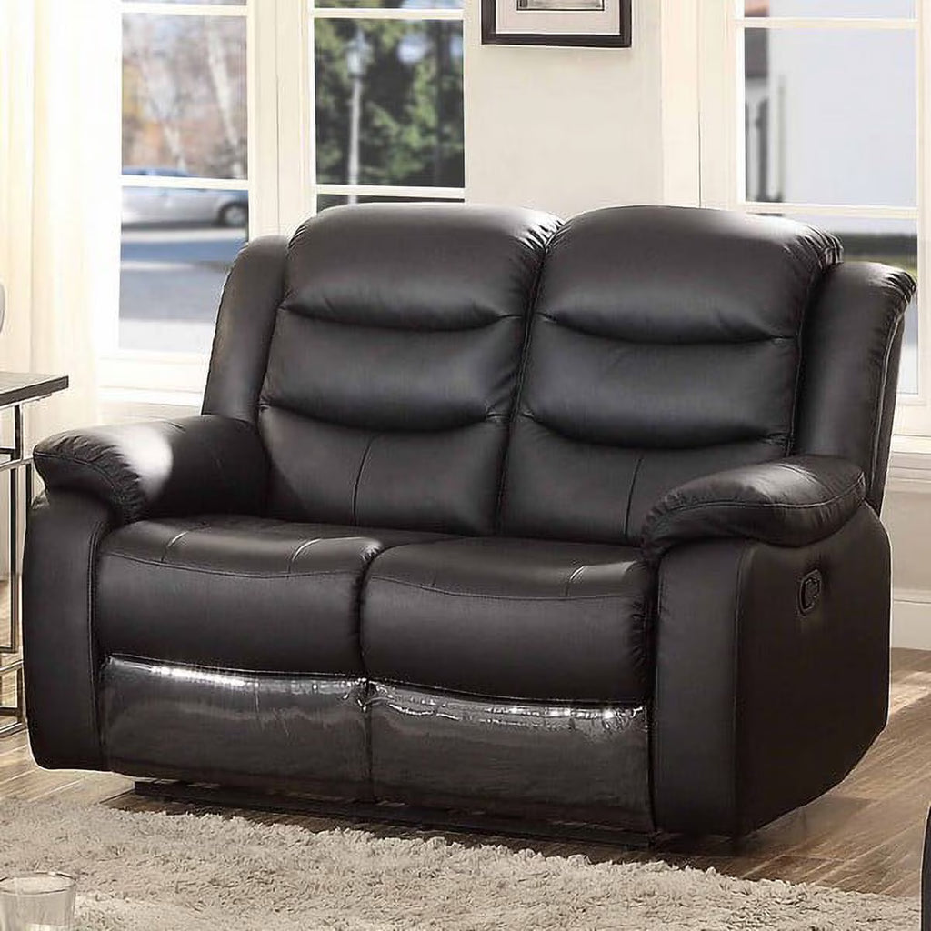 Black Leather Match Glider Reclining Chair Z6353