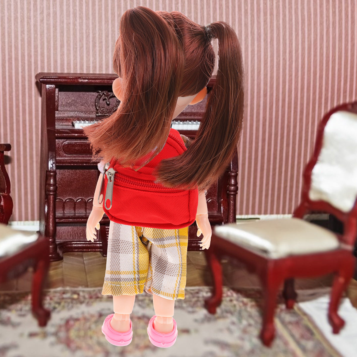 Mini Doll Backpack Toy Schoolbag N1500
