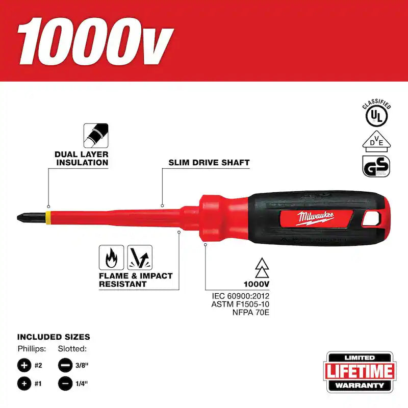 Insulated Screwdriver Set and Pouch (4-Piece) E8615
