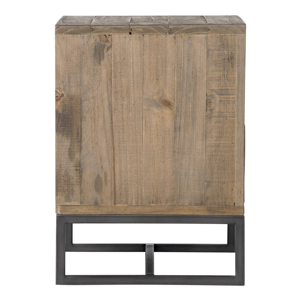 Brown Solid Wood Rustic Nightstand E108065