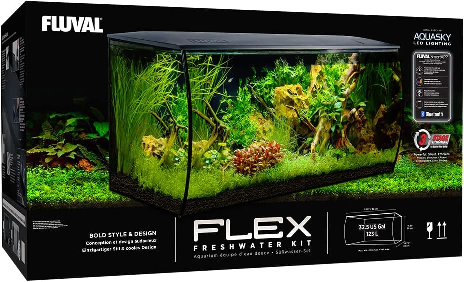 32.5 Gal. White Aquarium Kit with LED Lights and Filtration System A6135