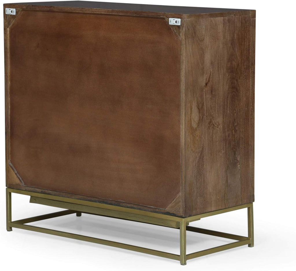 Walnut 2 Door Wooden Cabinet I1860