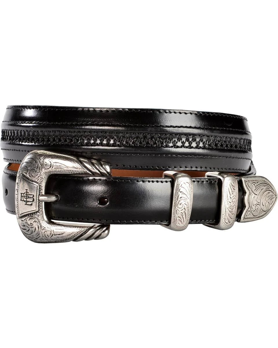 Black Tapered Goat Belt P5760