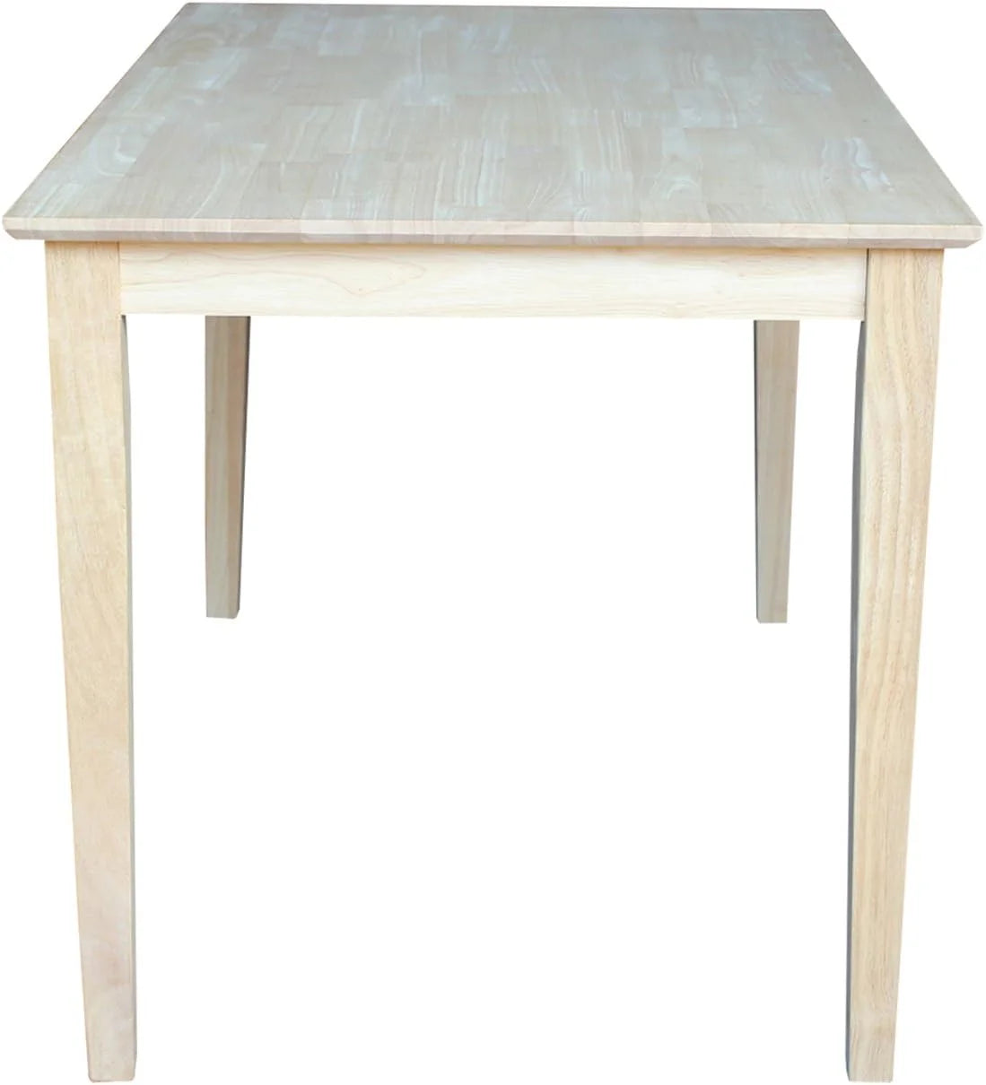 Solid Wood Table Top with Shaker Legs, 30 Inch, Unfinished S38655
