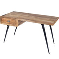 Natural Wood & Metal Desk Q78555