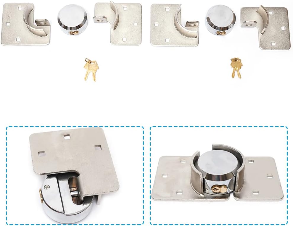 73Mm 2Pcs Hidden Shackle Padlock with 4 Keys B57407