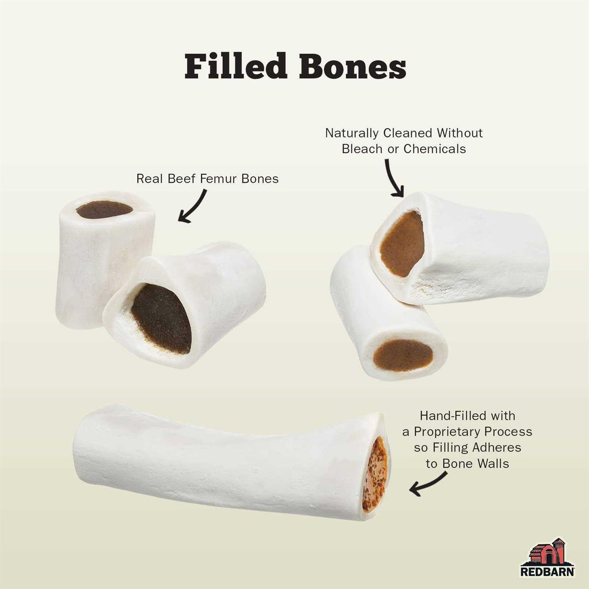 Peanut Butter Filled Bones Dog Treats J7078
