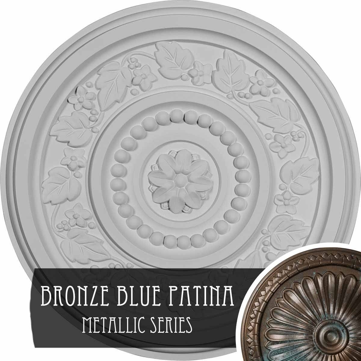 Bronze Blue Patina Marseille Ceiling Medallion L637