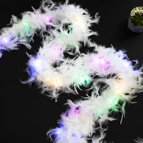 4.4 Yards 40G LED Feather Boa U5146