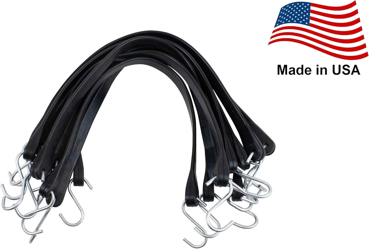 15" EPDM Rubber Bungee Straps - 50 Pack L7388