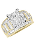 10K Yellow Gold Princess Diamond Engagement Ring (2.0 ct) C203