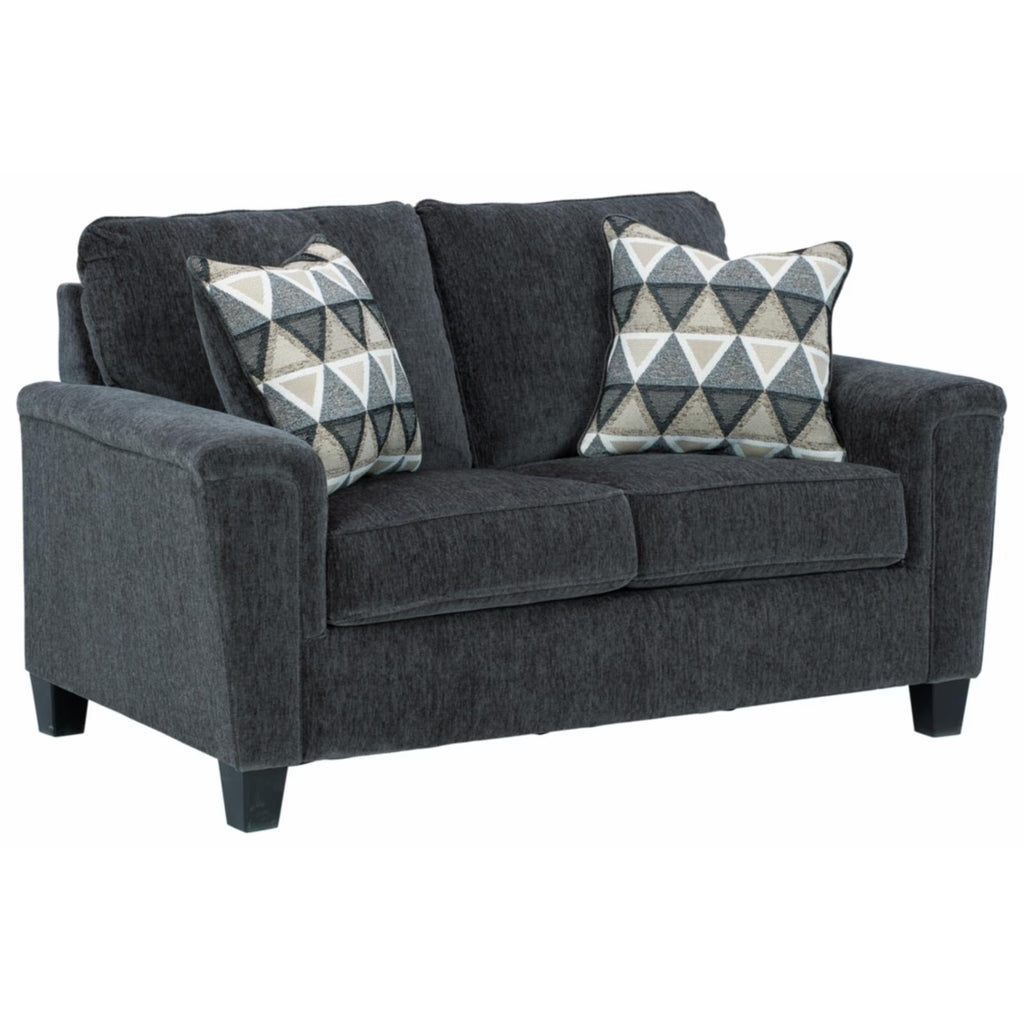 Smoke Gray Fabric Loveseat Q20139