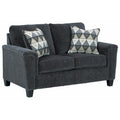 Smoke Gray Fabric Loveseat Q20139