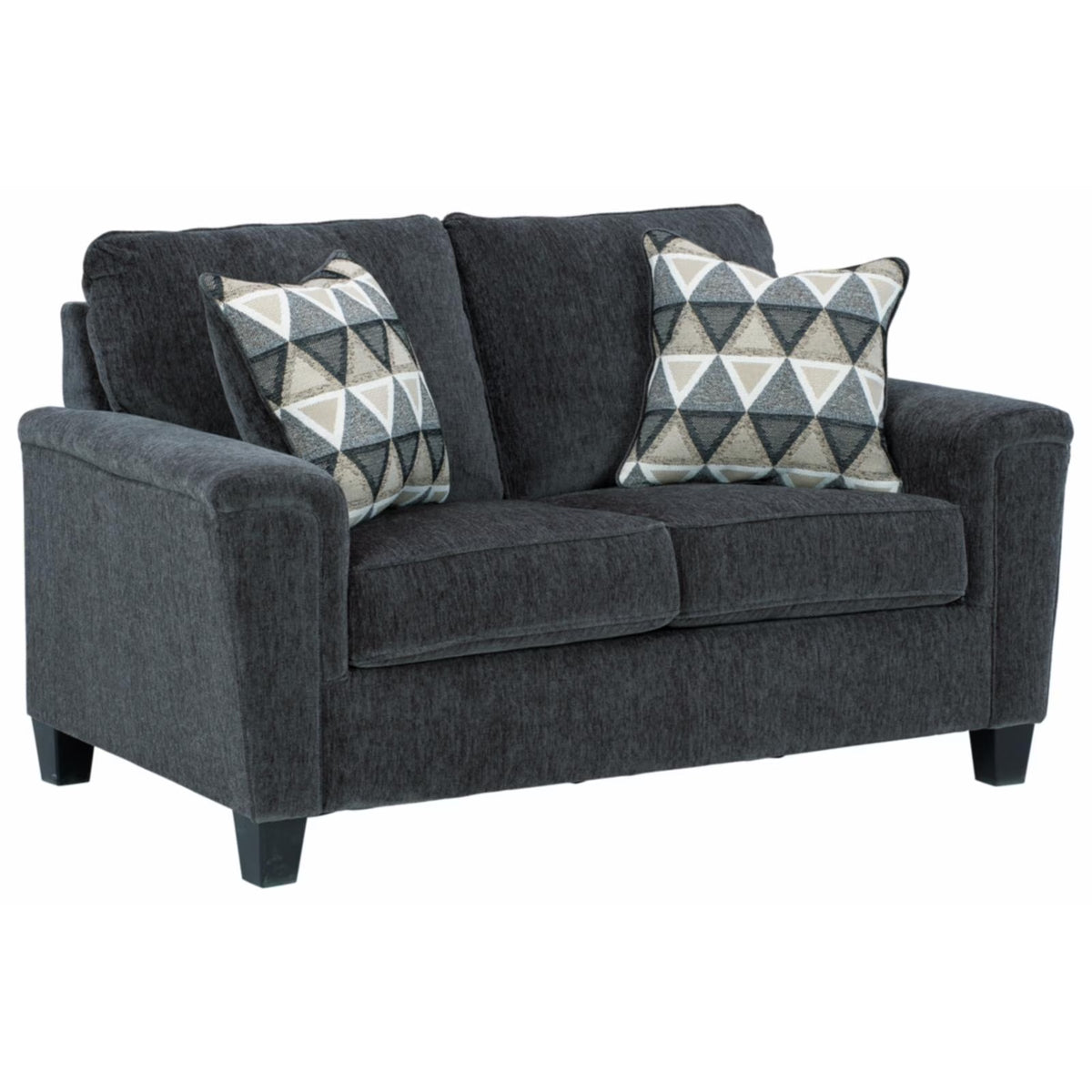 Smoke Gray Fabric Loveseat Q20139