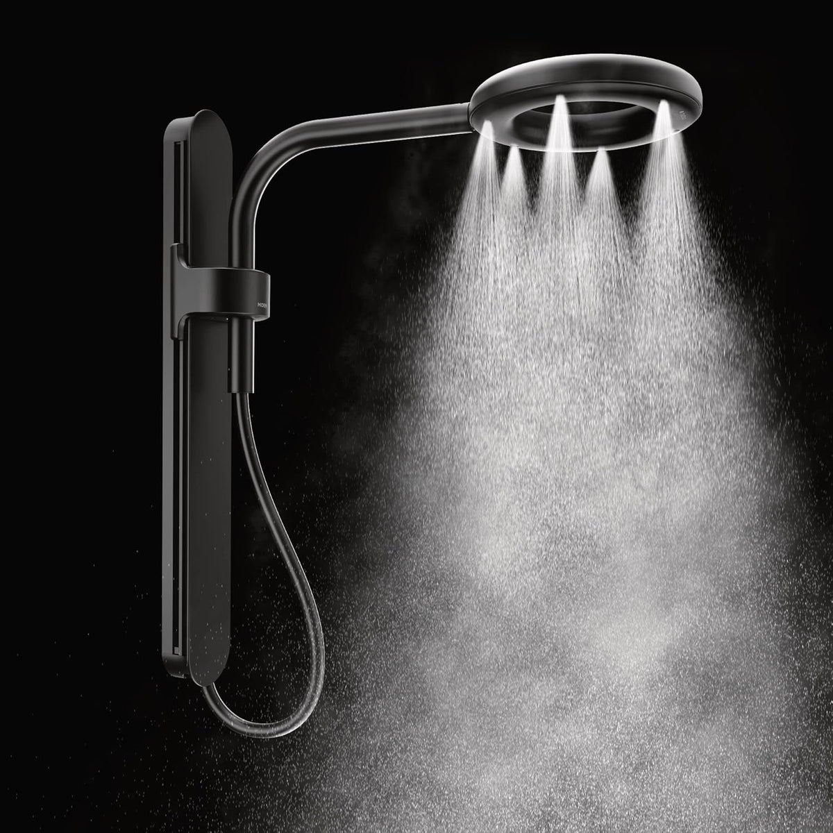 Chrome/White Rainshower Shower D699