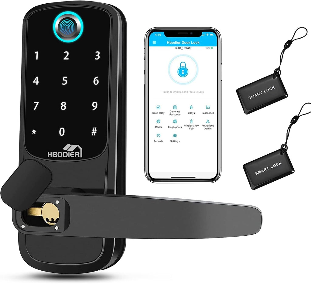 Keyless Entry Smart Door Lock with Keypad, Black S4583
