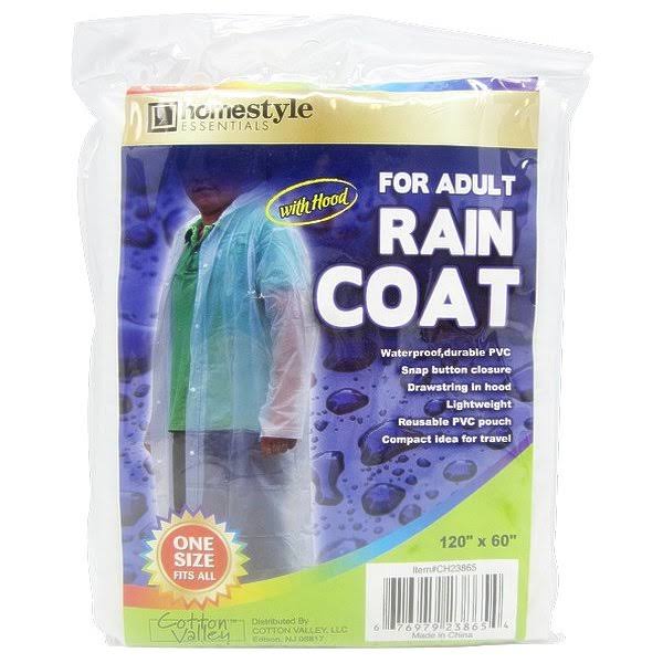 Adult PVC Raincoat with Hood Case of 48 R79178