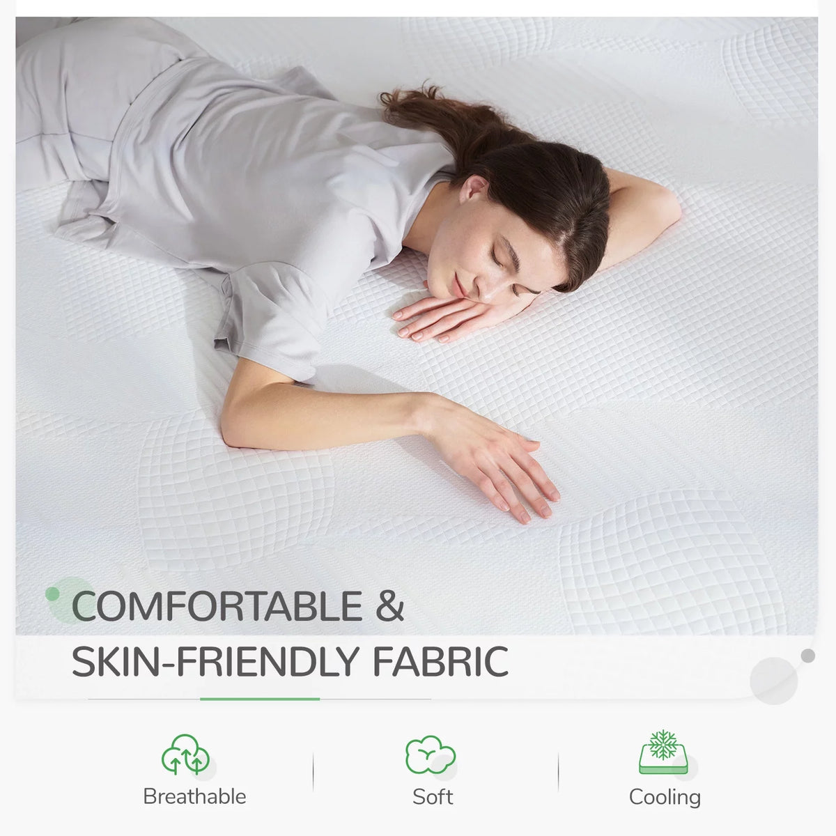 12 Medium Firm Gel Memory Foam Mattress, Full Size O219