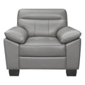 Gray Leather Upholstered Chair J15404