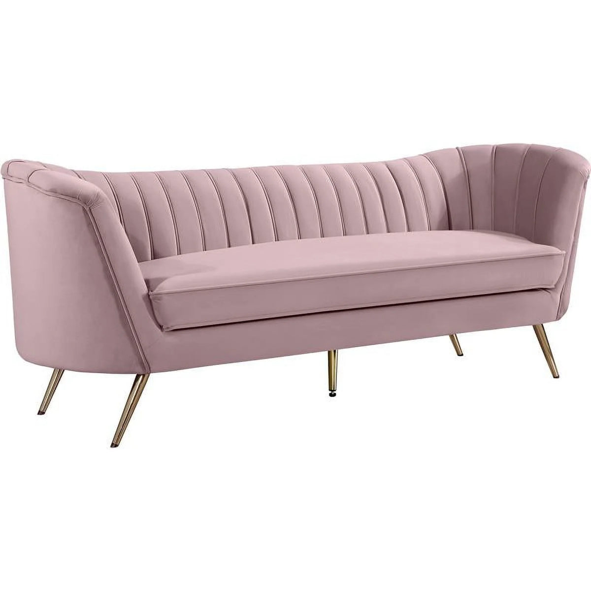 3-Piece Set with Accent Chair Loveseat and Sofa in Pink and Gold D781