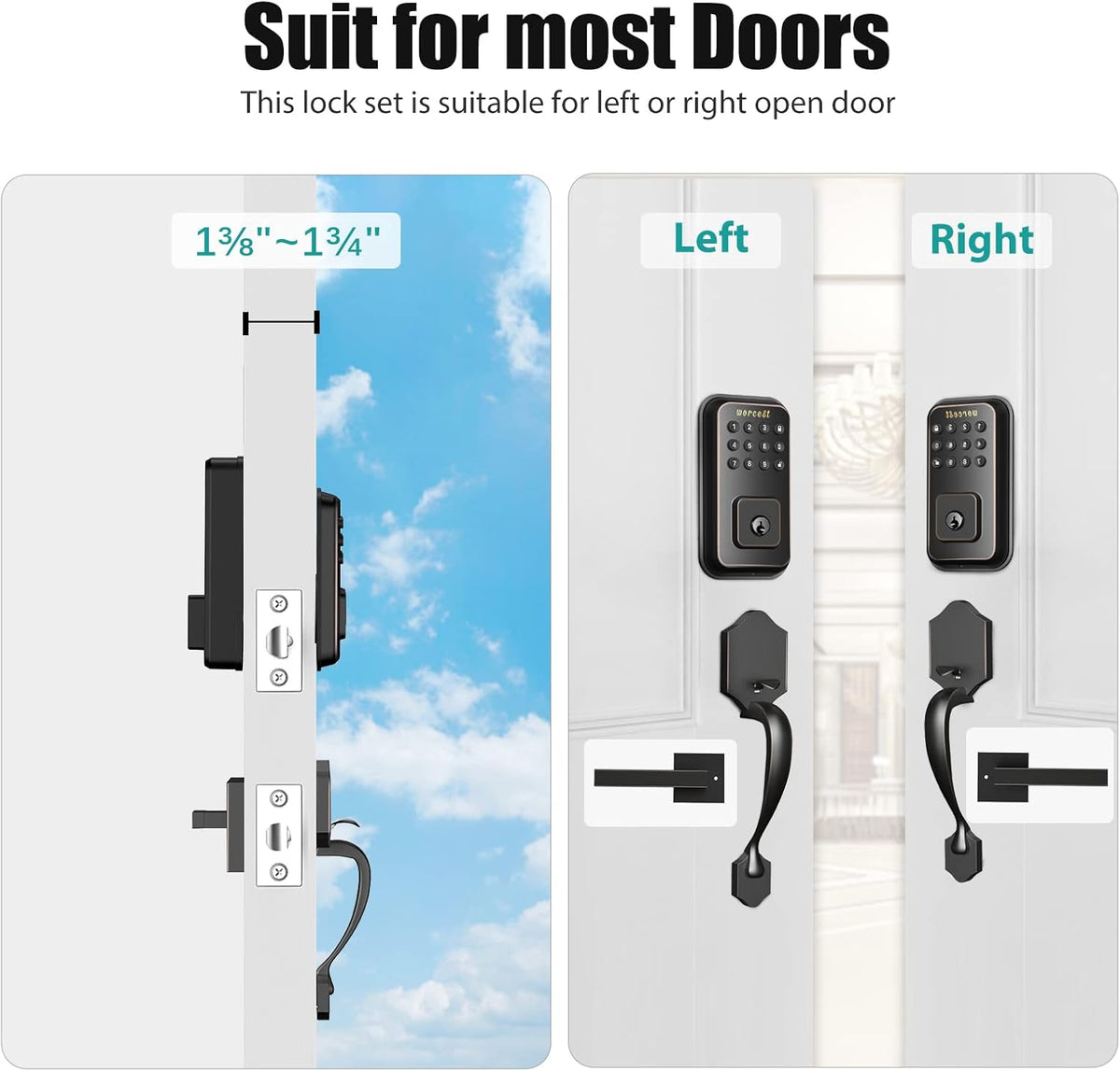 Keypad Deadbolt Door Lock with Handle P963