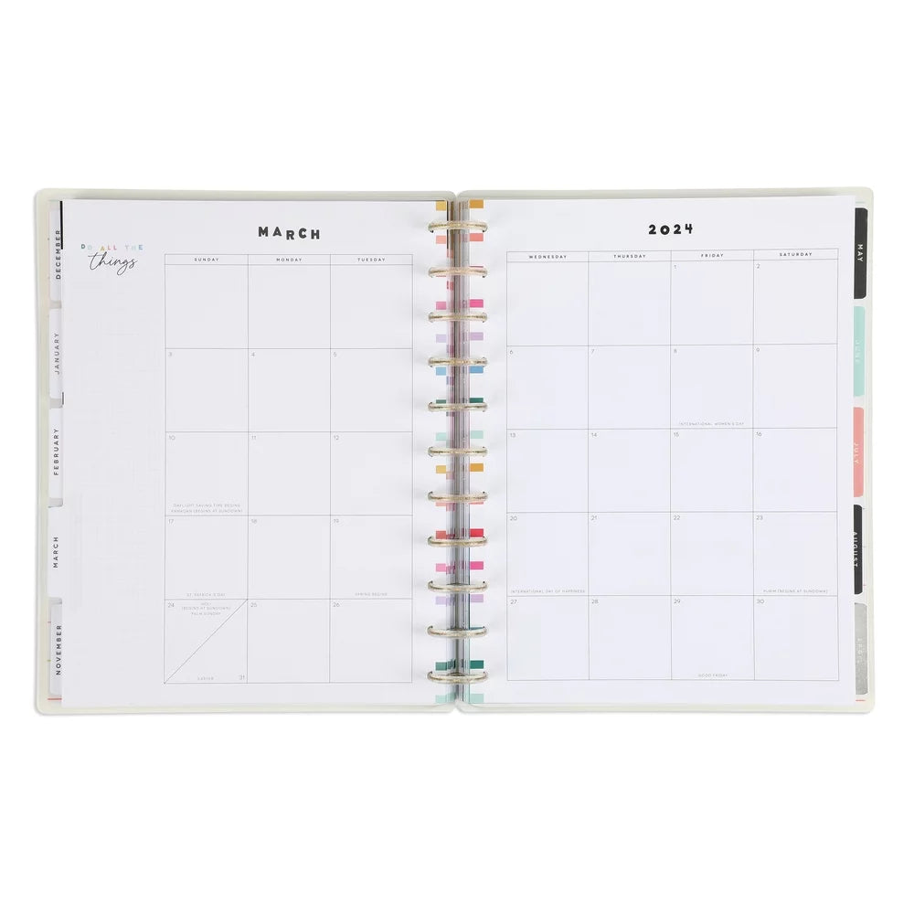 18 Month Planner, July 2023 – Dec 2024, Monthly Layout, Big Sized 8.5” x 11” J80022