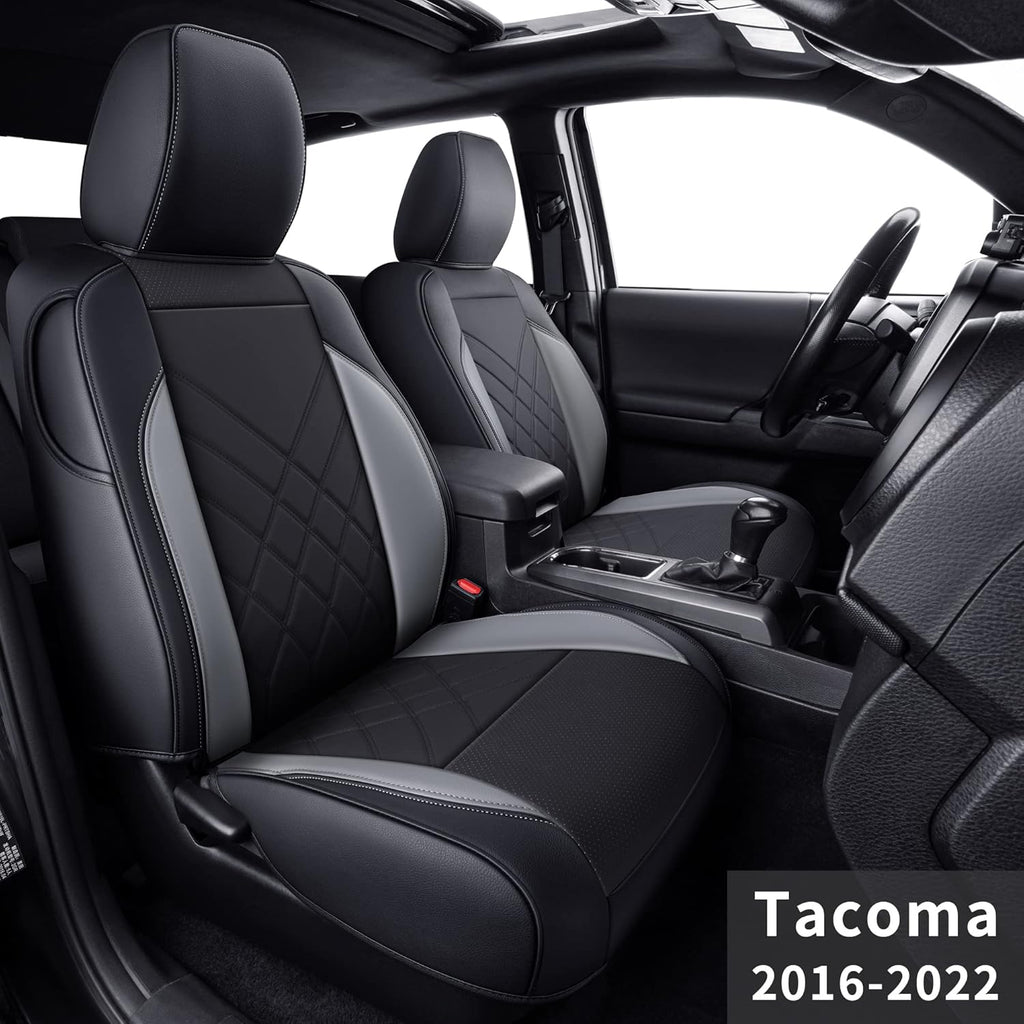 Black 2 pcs Tacoma Seat Covers D468