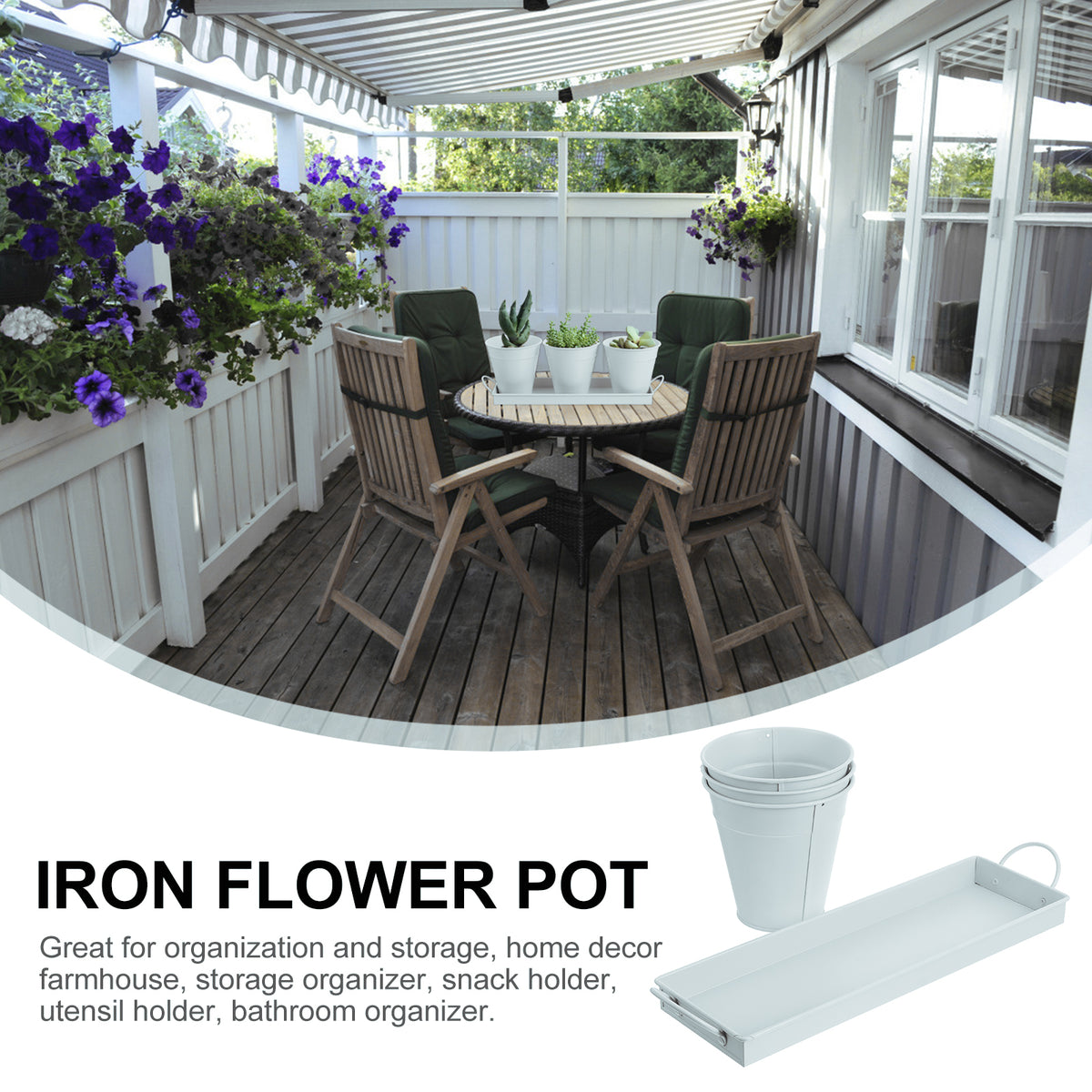 6 pcs Garden Flower Pot with 1pc Tray Y129