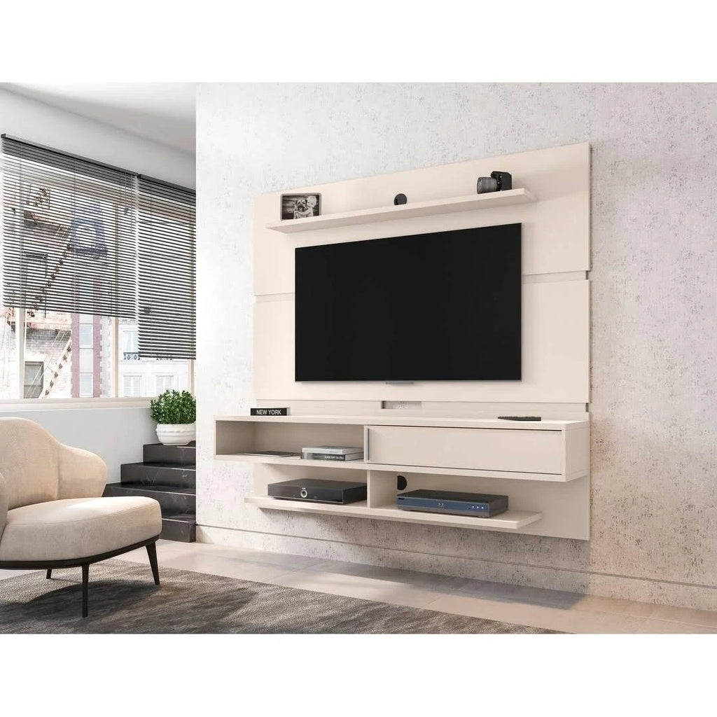 Black Floating Entertainment Center with Shelves K2568
