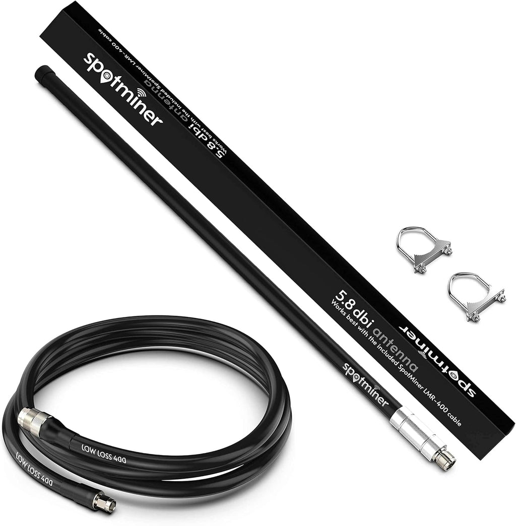 Pack of 2 Low Loss 400 Coaxial Cable 5.8 DBI Antenna Crypto Mining Accessories S2116