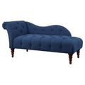 Blue 66" Textured Fabric Chaise C4722