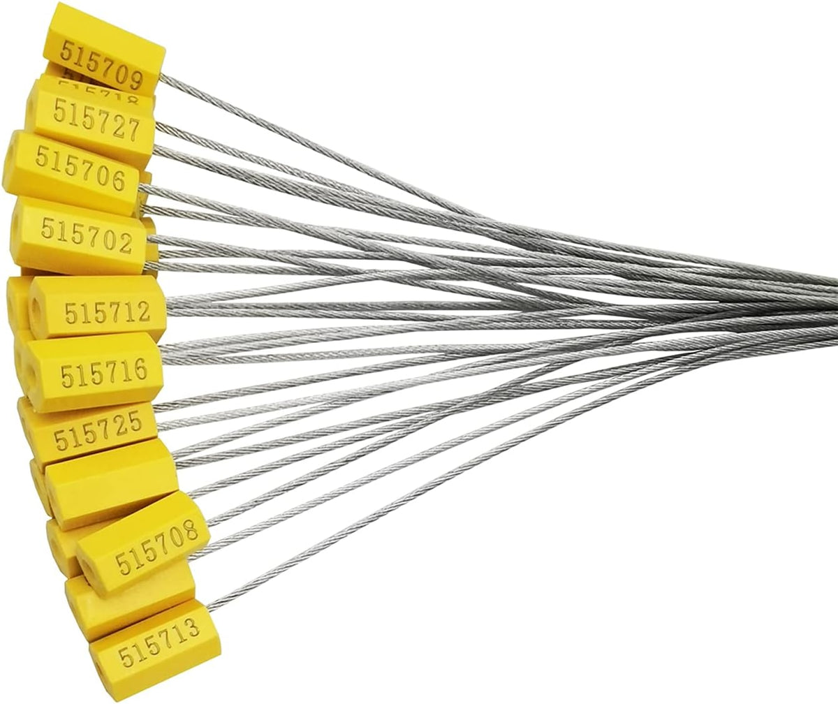 100 Pieces Tamper-Proof Steel Wire Container Tightening Cable Tags 340 mm Red O9580
