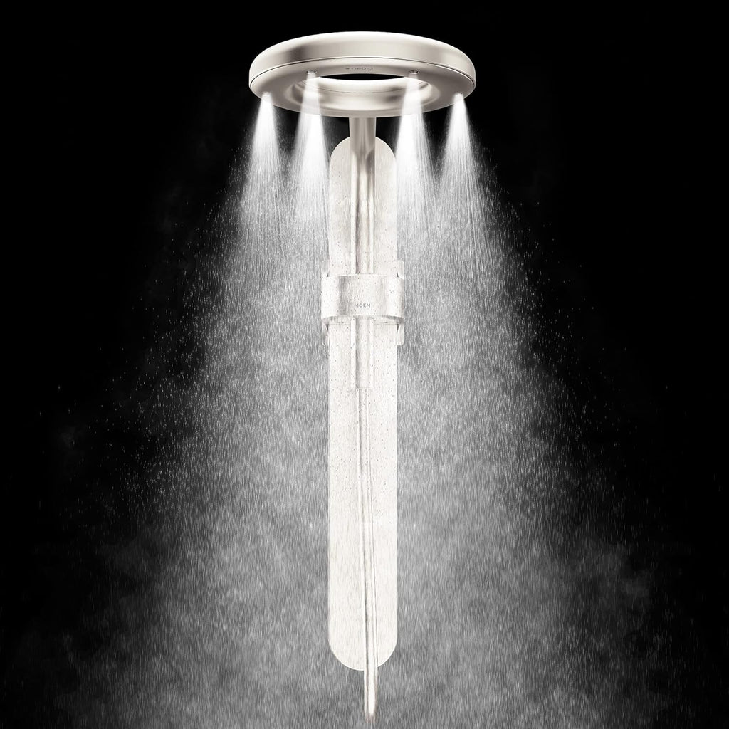 Chrome/White Rainshower Shower D699