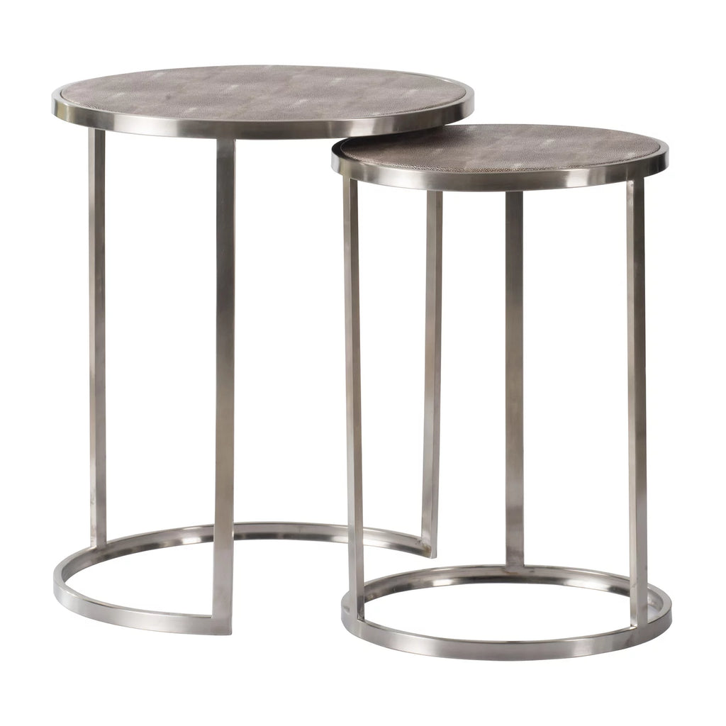 Round Nesting Tables with Rod Legs Set of 2 O69670