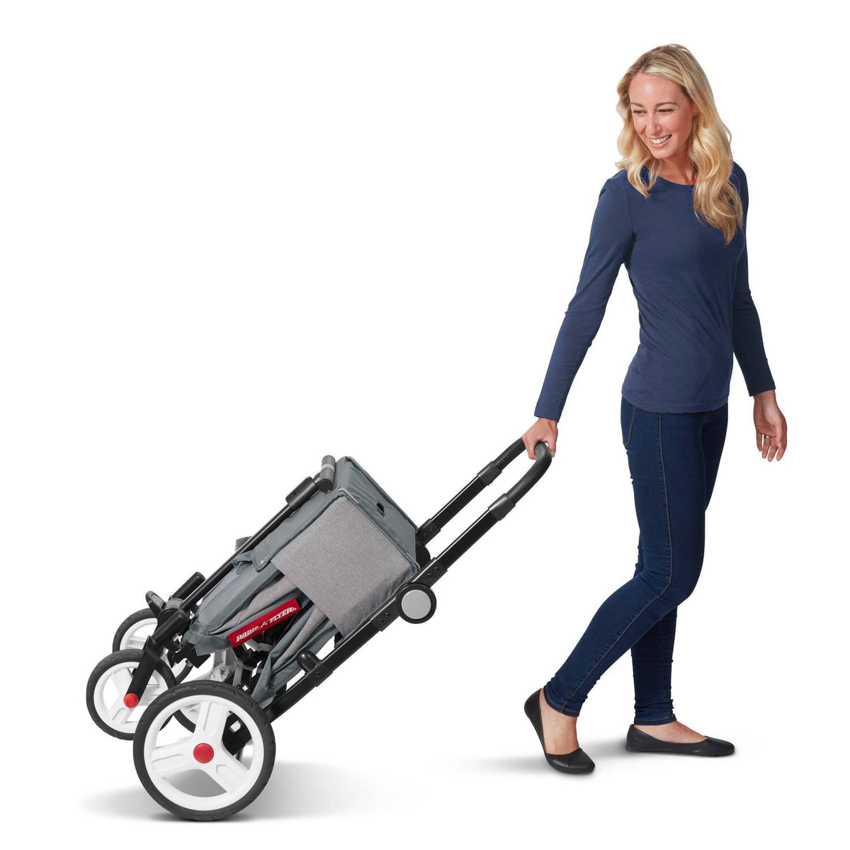 Grey Stroller Wagon with Canopy and Bag B262