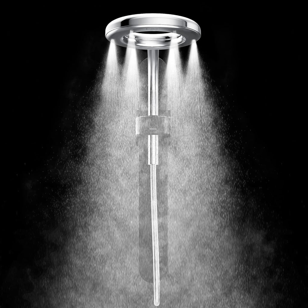 Chrome/White Rainshower Shower D699