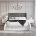 Black Velvet Upholstered Bed Z302