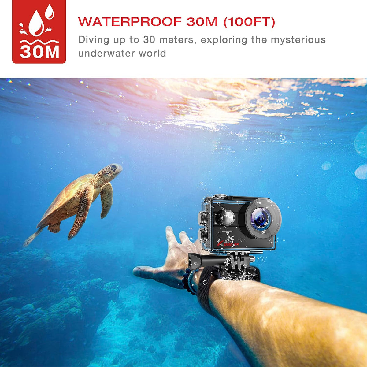 4K Waterproof Action Camera with 2 Batteries and Accessories Pack of 2 Z6570