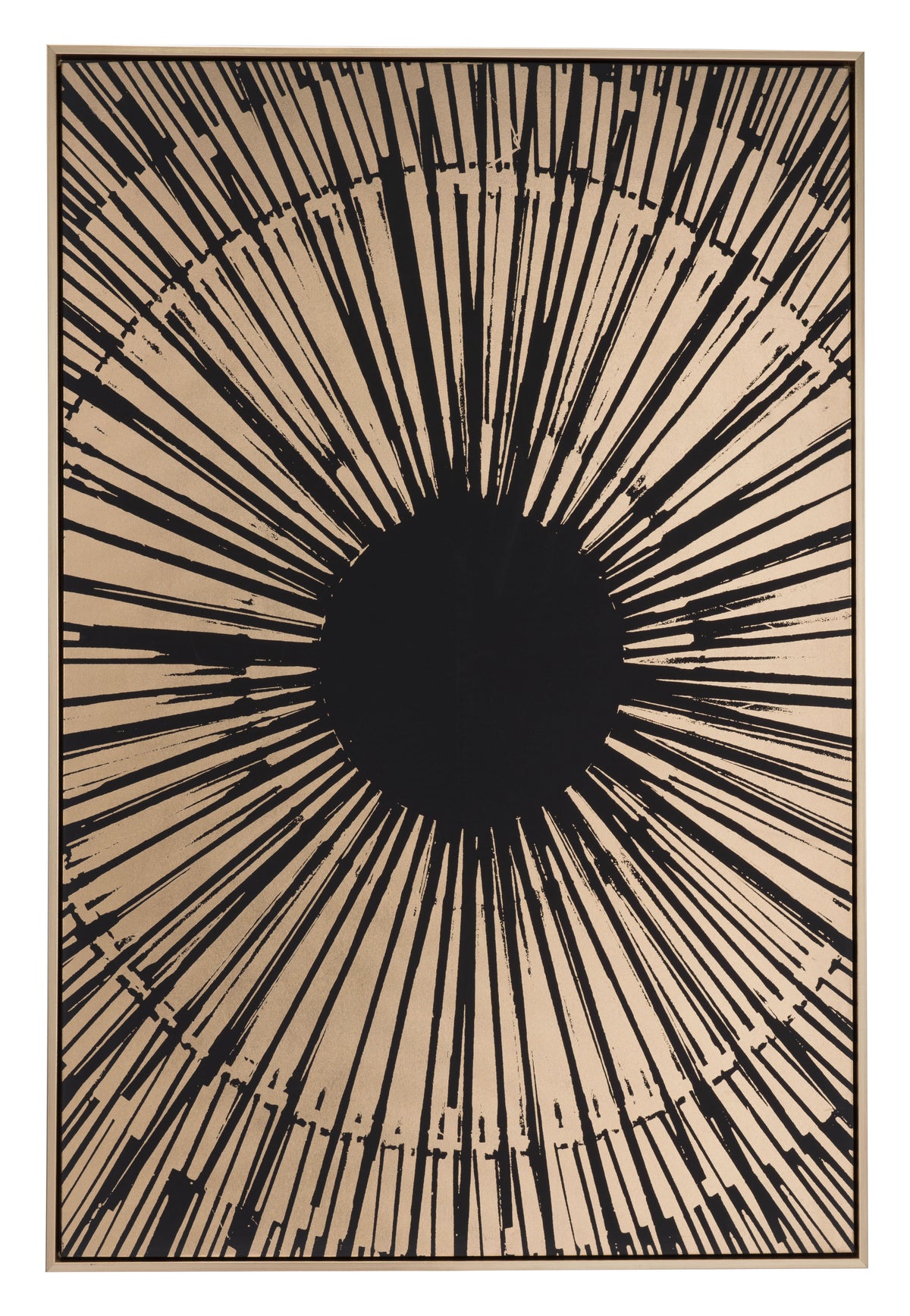 Canvas Black Gold Sunburst T40345